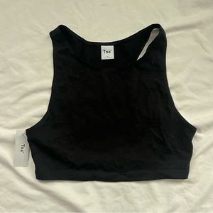NWT TNA black racerback cropped tank top